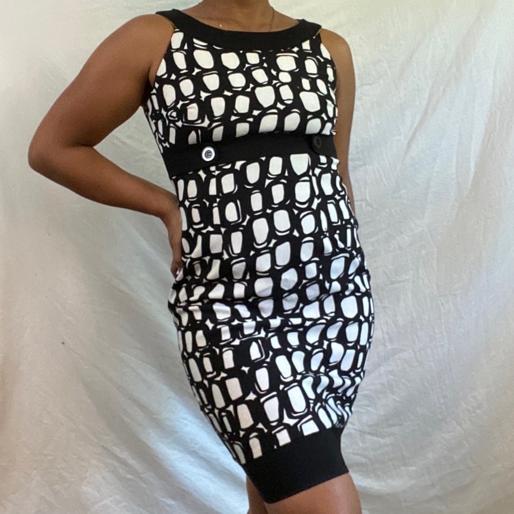 Black and white dinner dress